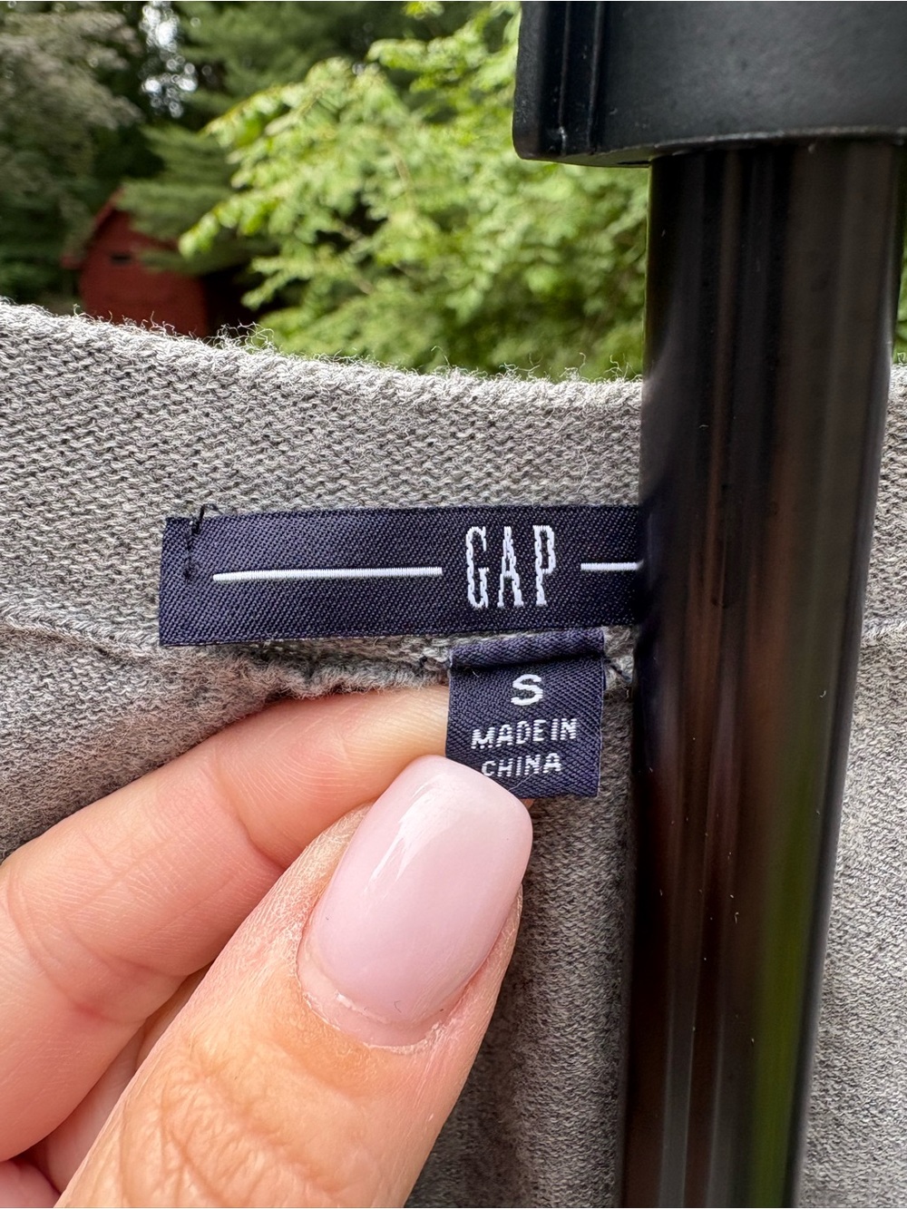 GAP Light Gray Knit Dress with Scoop Neck - Picture 4 of 5